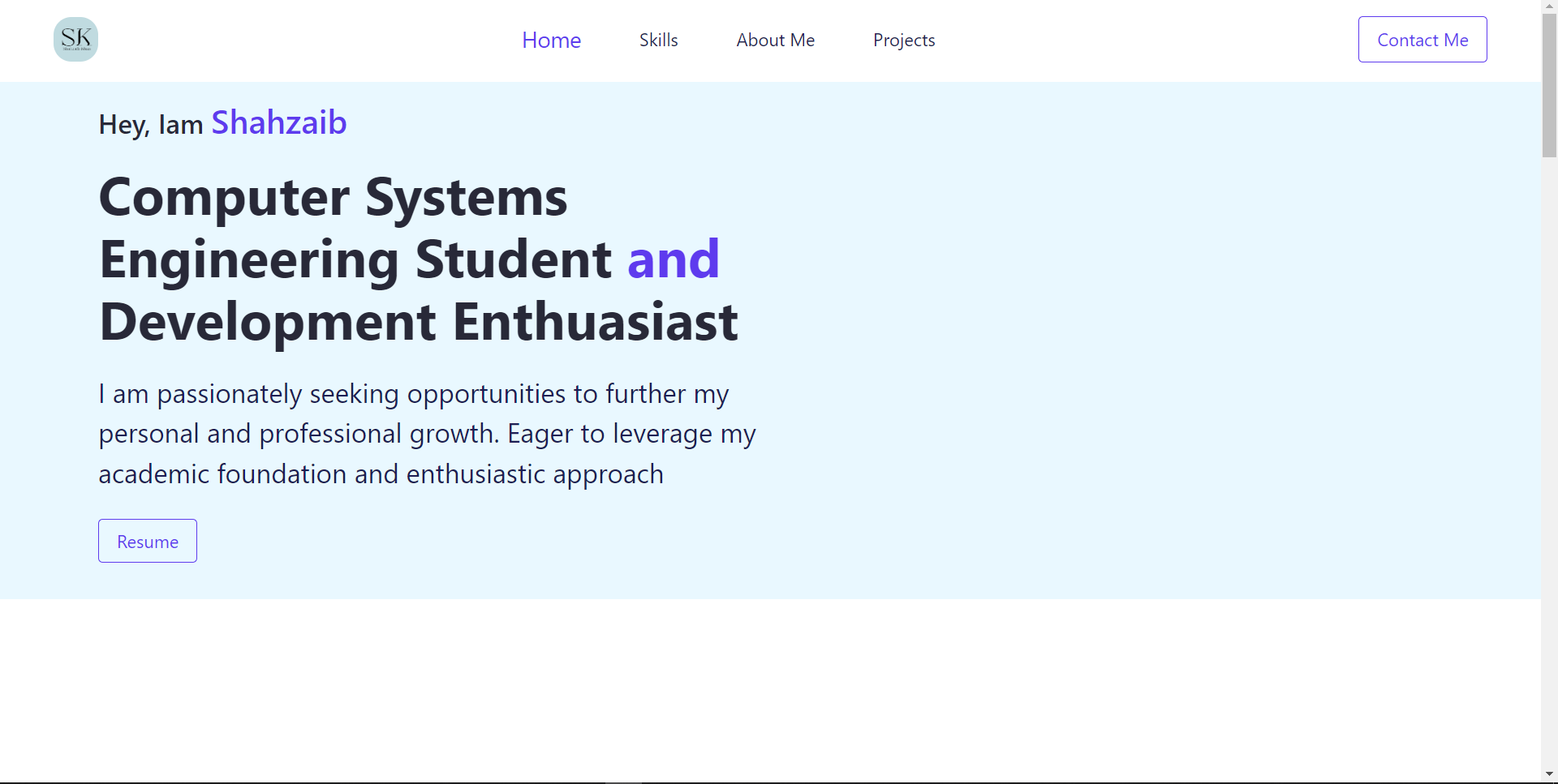 Personal Portfolio Project - React JS
